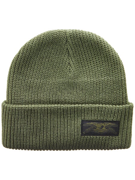 Anti Hero Stock Eagle Label Cuff Beanie\Olive/Black