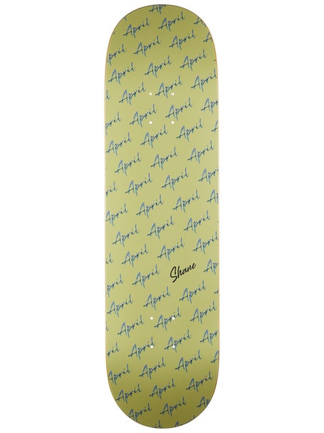 April Shane Script Logo Yellow Deck 8.5 x 32.2