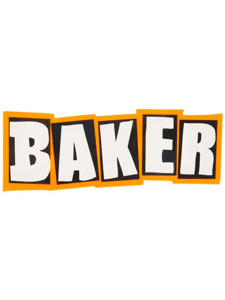 Baker Brand Logo Neon Sticker Orange