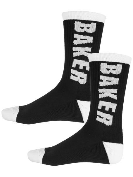 Baker White Letters Socks\Black