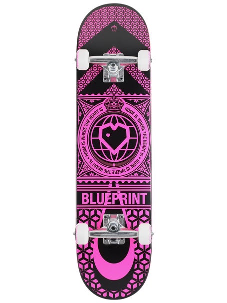 Blueprint Home Heart Black/Pink Complete 7.75 x 31.12