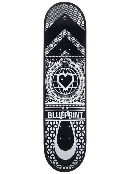 Blueprint Home Heart White/Black Deck 8 x 32