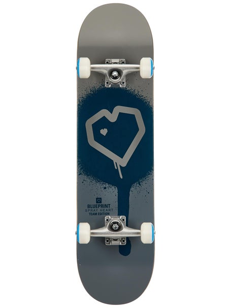 Blueprint Spray Heart Grey/Blue Complete 8 x 31.56