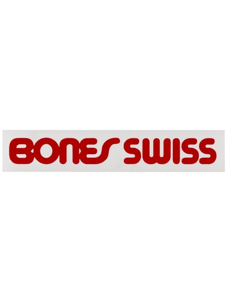 Bones Swiss Type Filled Sticker Red