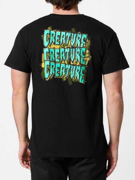 Creature Logo Spill T-Shirt\Black