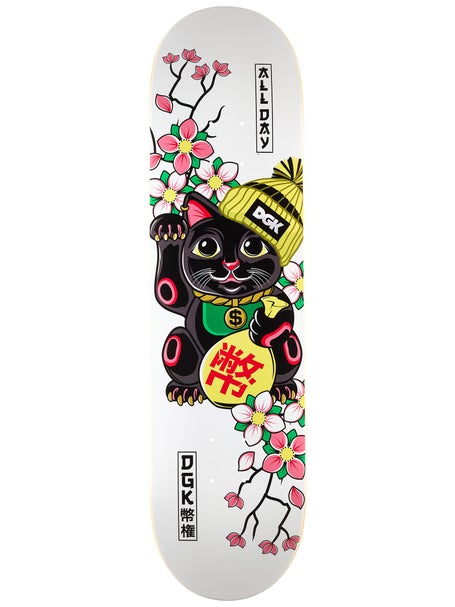 DGK Lucky Cat White Deck 8.25 x 31.875