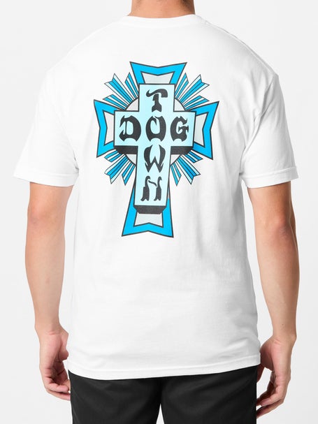 Dogtown Cross Logo Color T-Shirt\White/Blue