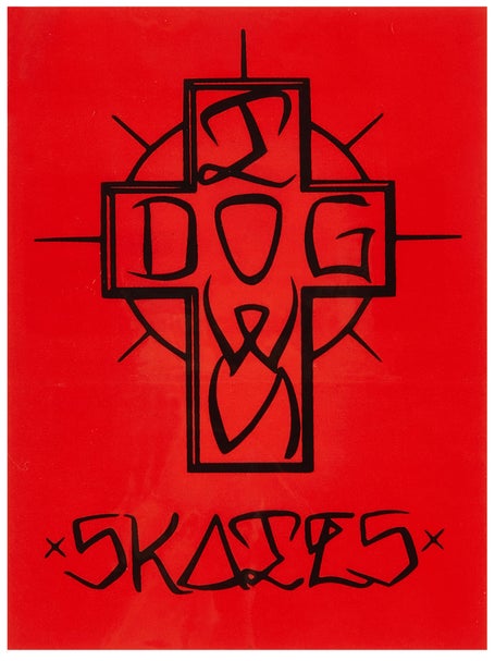 Dogtown Ese Cross 4 Sticker\ ed/Black