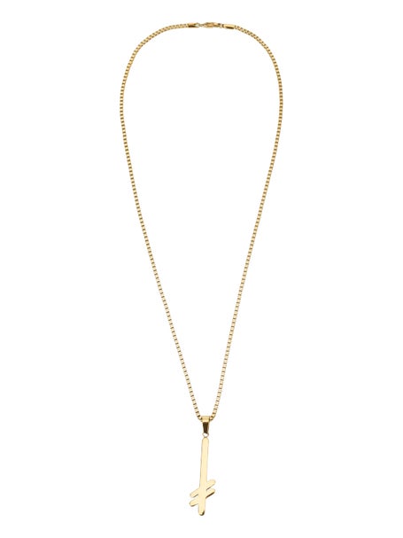 Deathwish Gang Logo Necklace Gold