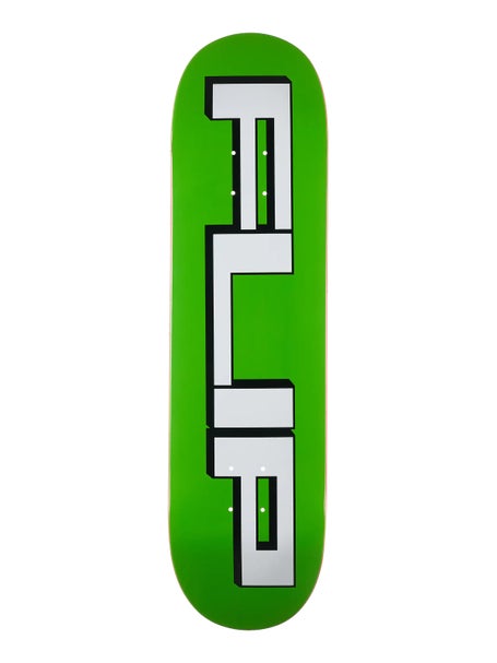 Flip Squared Logo Green Deck 8.25 x 31.85