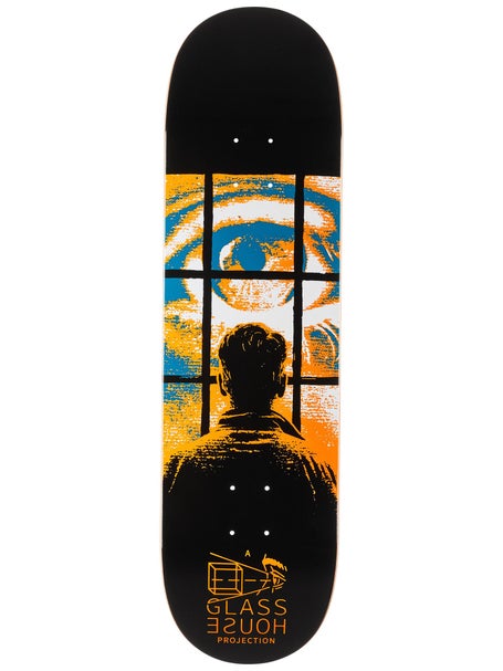 Glass House Eye Witness Black/Orange Deck 8.5 x 32