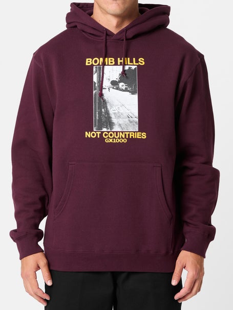 GX1000 Bomb Hills Not Countries Hoodie\Burgundy