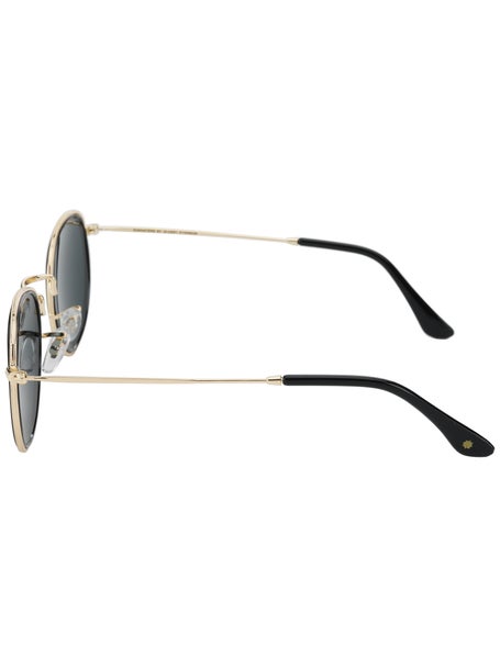 Glassy Hudson Sunglasses\Black/Gold Polarized