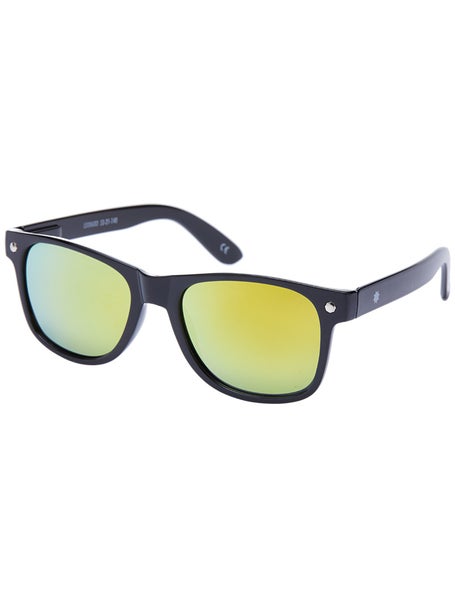 Glassy Leonard Polarized Sunglasses\Black/Red Mirror