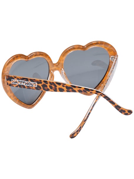Happy Hour Heart Ons Sunglasses\Leopard