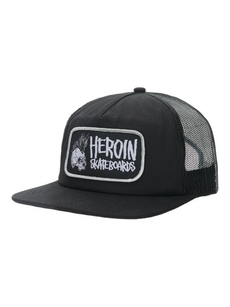 Heroin Punk Skull Trucker Snapback Hat