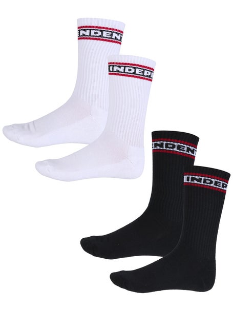 Independent Bar Logo 2-Pack Socks\Black