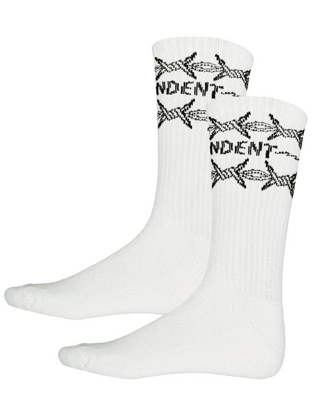 Independent Bratrud Notebook Crew Socks\White