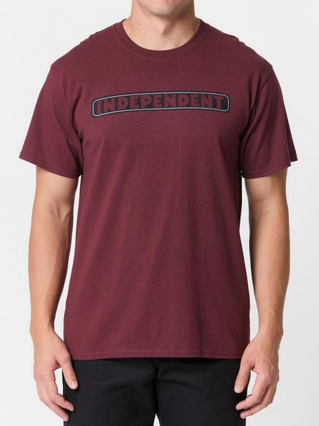 Independent Bar Logo T-Shirt\Maroon