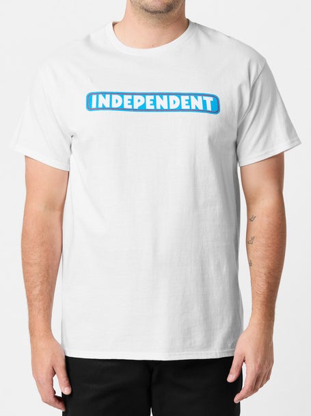 Independent Bar Logo T-Shirt\White/Blue