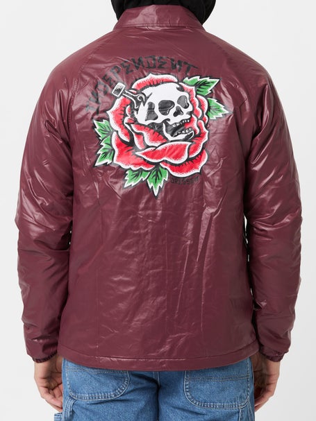 Independent Dressen Skull Rose Hooded Jacket\Burgundy