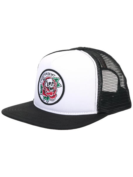 Independent Dressen Skull Rose Mesh Hat\White/Black