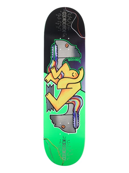 Krooked Worrest Neon Robot SLICK Deck 8.3 x 31.9