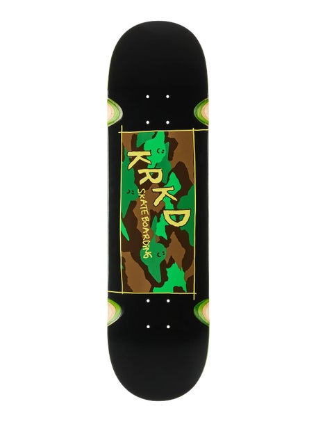 Krooked Kamo Wheel Wells Black Deck 8.25 x 32