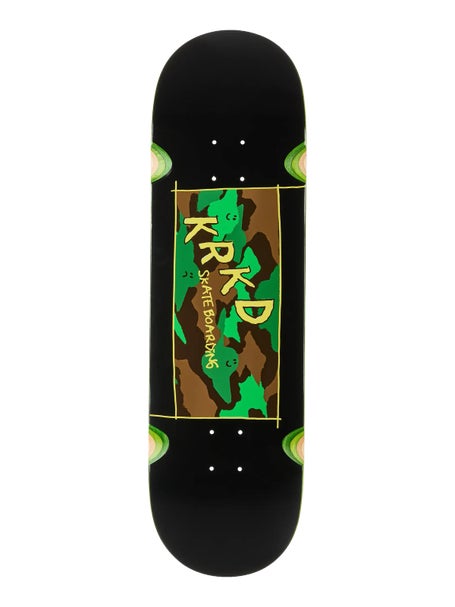 Krooked Kamo Wheel Wells Black Deck 9.0 x 32.45