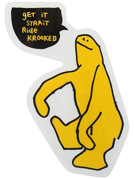 Krooked Get It Straight Sticker Yellow Medium