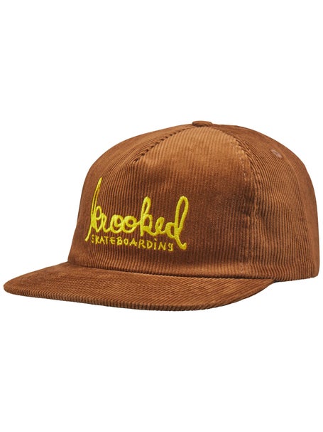 Krooked Skript Snapback Hat\Brown/Gold