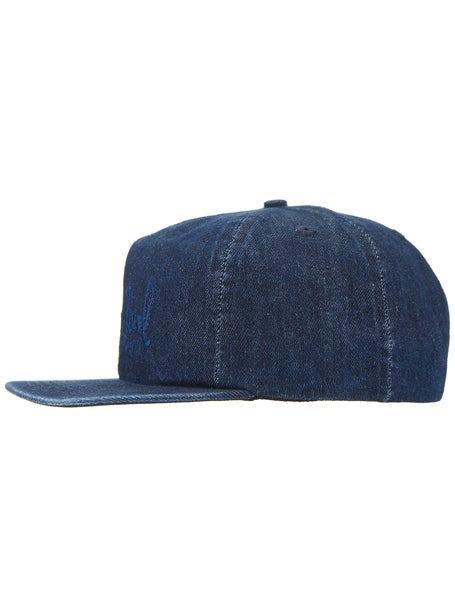 Krooked Skript Snapback Hat\Denim/Navy