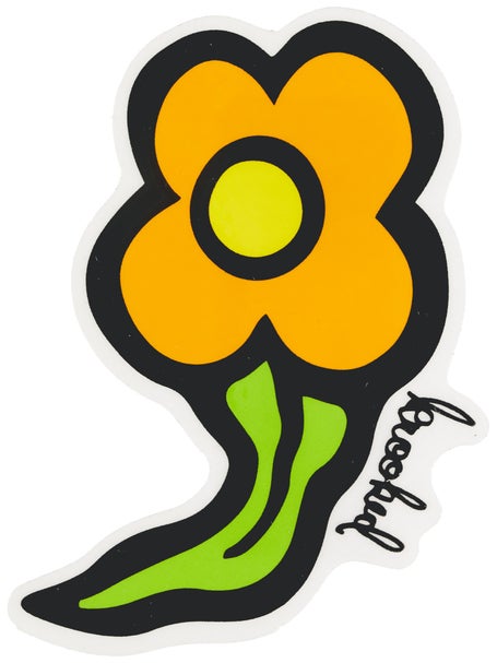 Krooked Wild Style Flowers Sticker Orange Medium