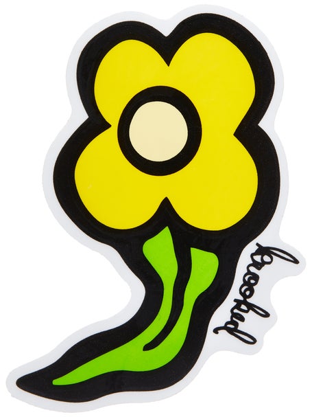 Krooked Wild Style Flowers Sticker Yellow Medium