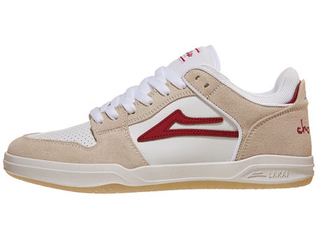Lakai Telford Low Shoes\White/Red Suede
