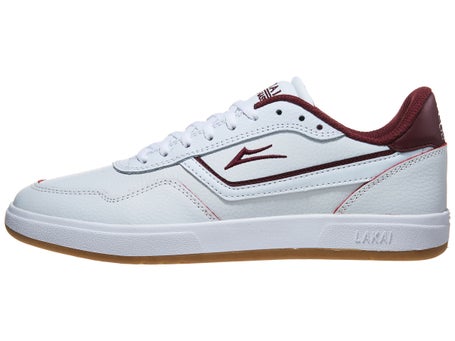 Lakai Terrace Shoes\White/Burgundy Leather