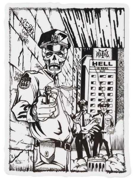 Metal Cop Sticker