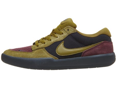 Nike SB Force 58 Shoes\Black/Olive Flak-Burgundy Crush