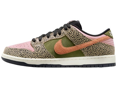 Nike SB Dunk Low Pro AR Shoes\Khaki/Amber Brn-Grn-Pink