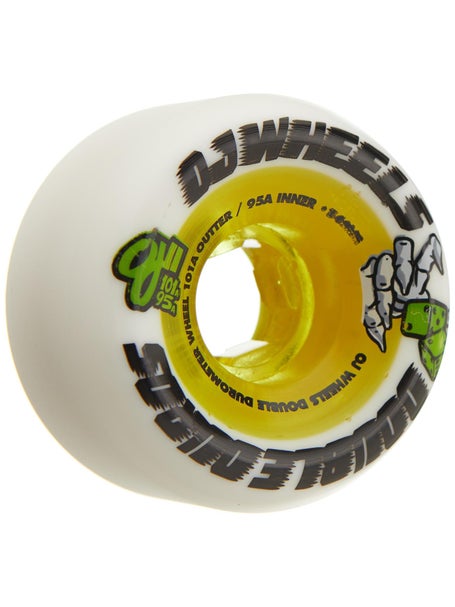 OJ Double Duro 101a/95a Wheels\White/Green
