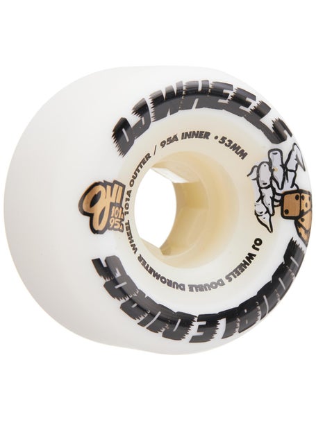 OJ Double Duro 101a/95a Wheels\White