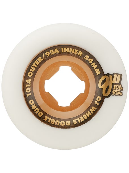 OJ Double Duro 101a/95a Wheels\White/Gum