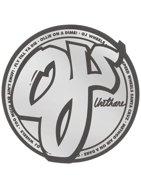OJs Silver & Black Foil 3.1 x 3.1 Sticker