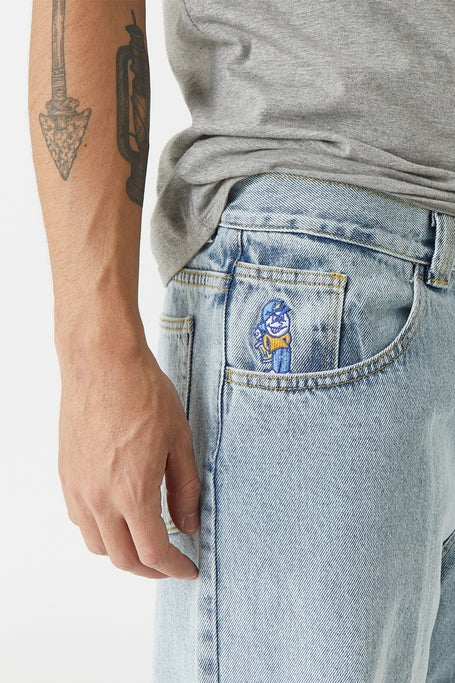 Polar 93 Denim Jeans\Light Blue w/Yellow Patch