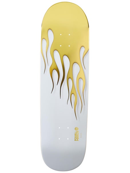Powell Peralta Hot Rod Flames Wht/Gold Deck 9.375x33.87
