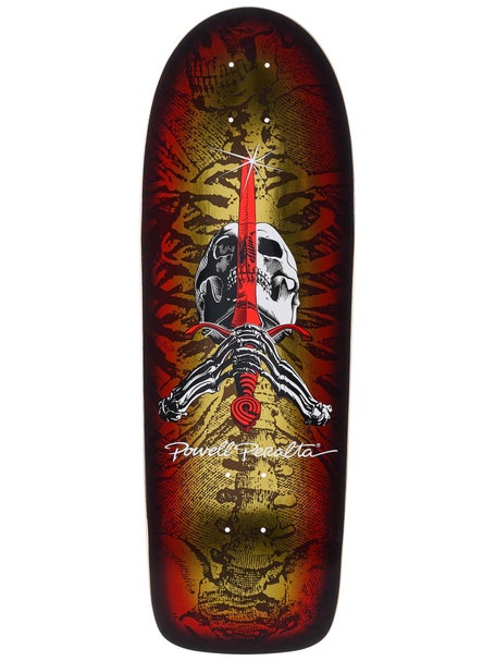 Powell Peralta OG Skull & Sword Gold Foil Deck 10x30