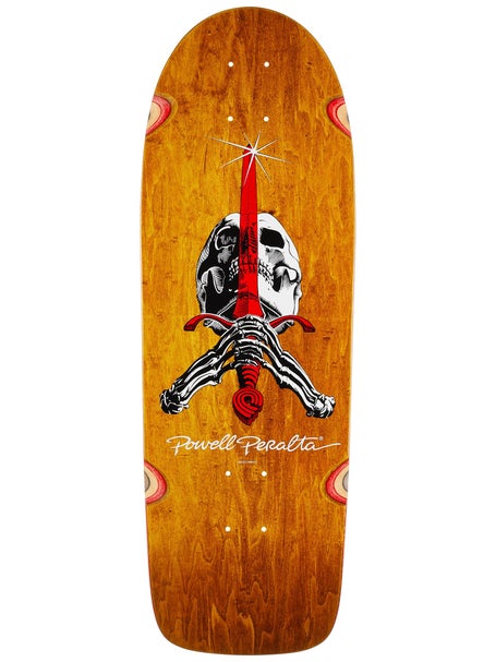 Powell Peralta OG Skull & Sword Brown Stain Deck 10x30
