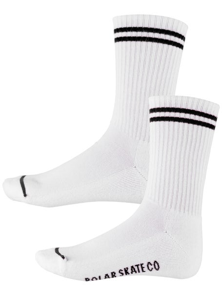 Polar Rib 2 Stripes Socks\White/Black