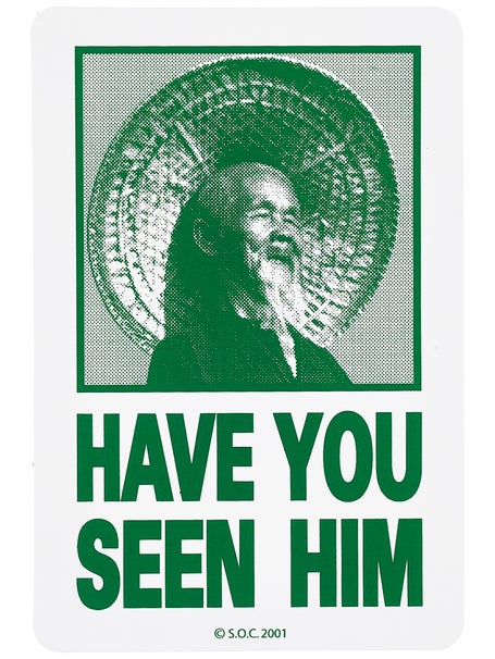 Powell Peralta Have You Seen Him Sticker Green