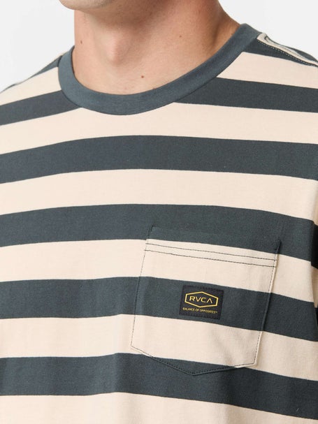 RVCA Dayshift Stripe S/S Crew Shirt